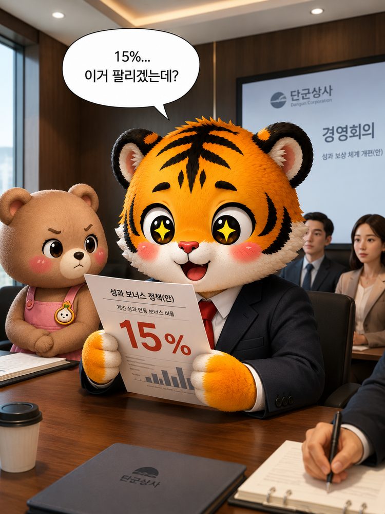 직원 수 생산성 보상체계가 서로 다르다고 답하는 범이