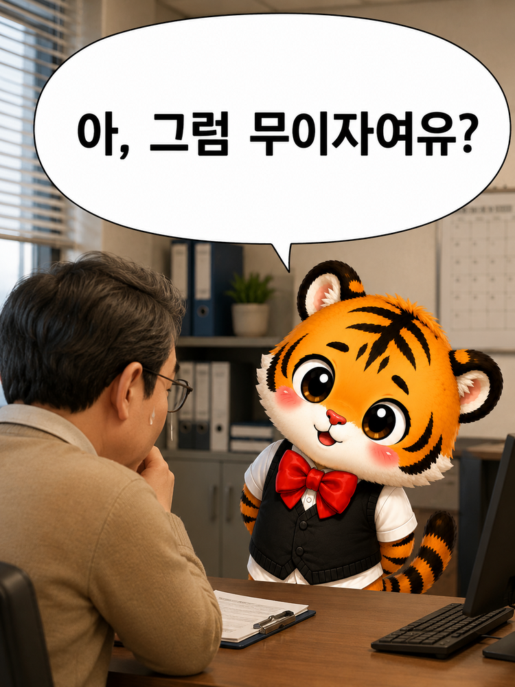 다시 월급날이 찾아오자 또유라고 묻는 범이