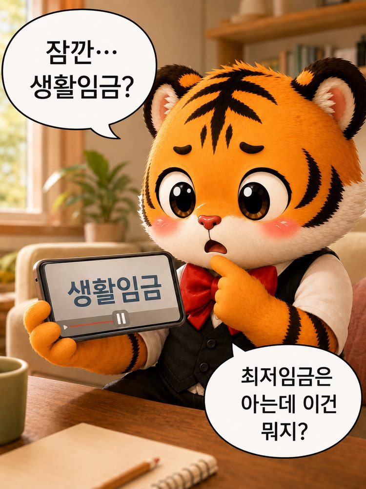 생활임금이 전국에서 똑같은지 묻는 범이