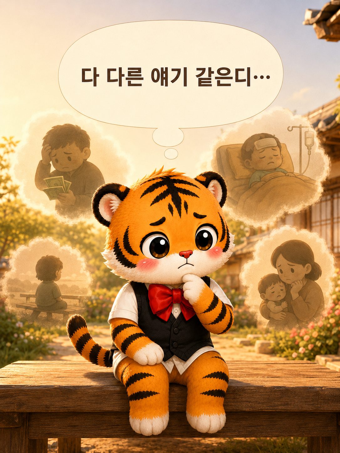 평상에서 생각하는 범이