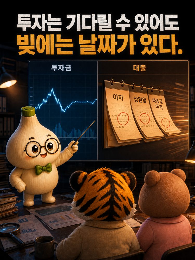 투자는 기다릴 수 있어도 빚에는 날짜가 있다