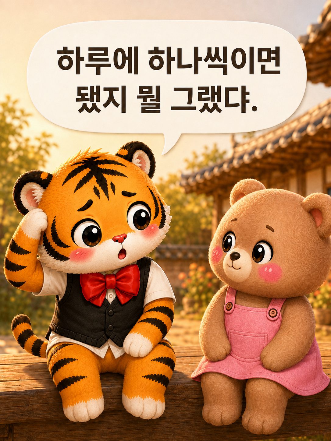 하루 하나씩이면 됐지