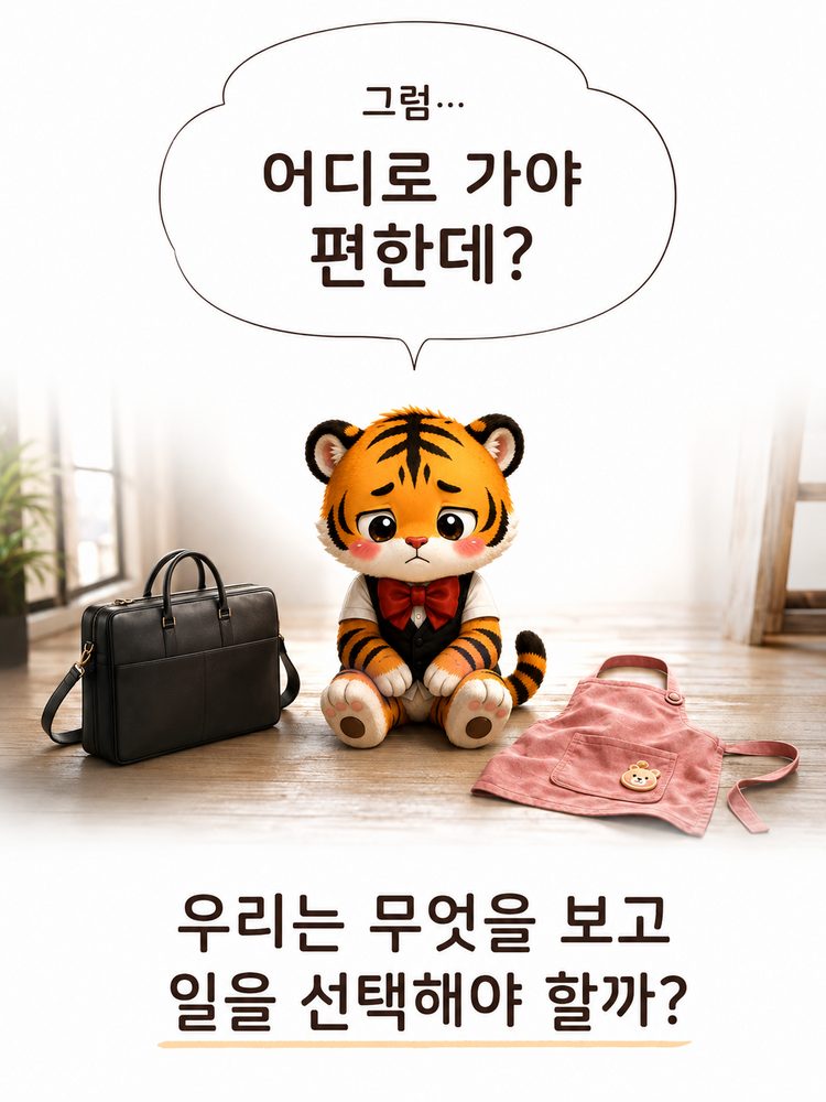 좋은 신발도 발이 아프면 계속 신기 어렵다고 설명하는 웅녀