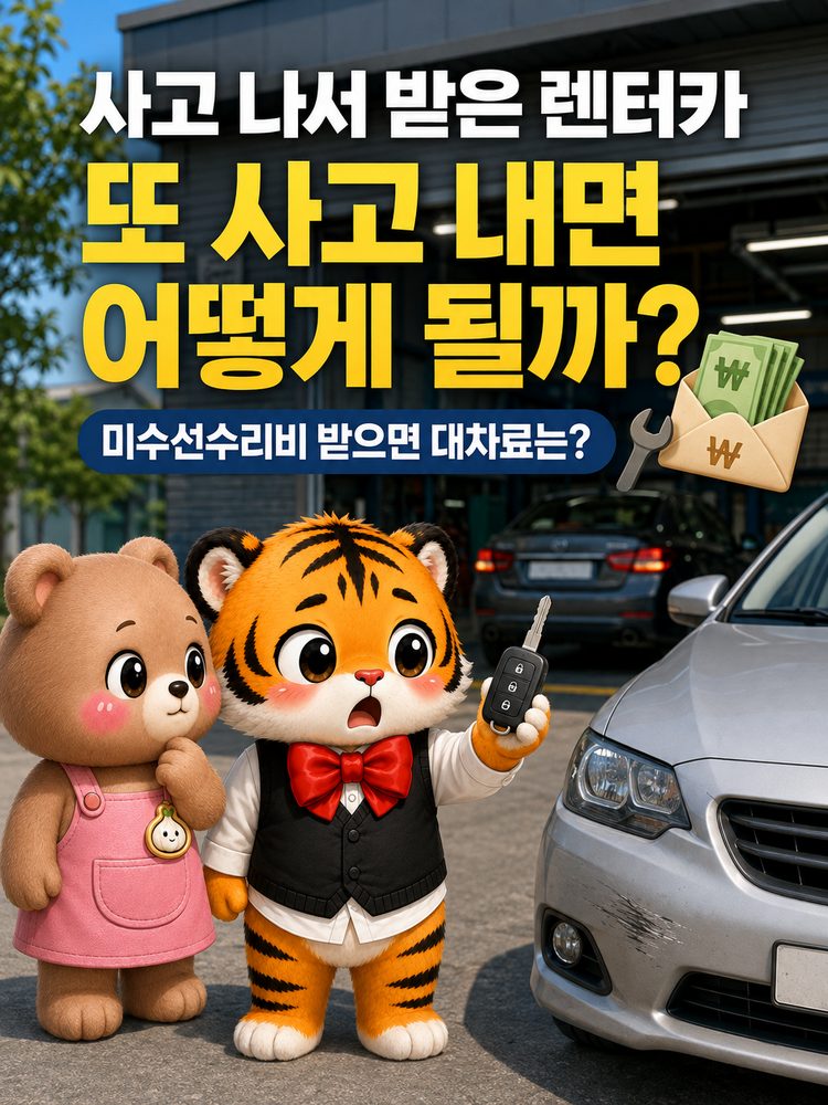 렌터카 보험과 내 자동차보험 관련 특약 확인