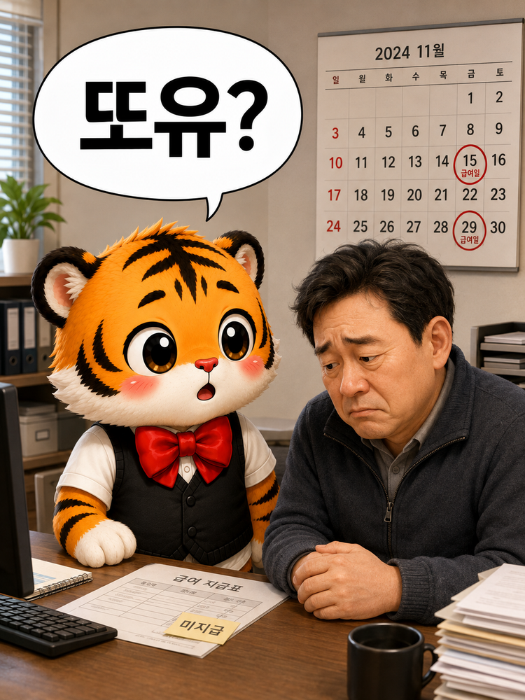 회사 사정이 어려워 월급을 조금 늦게 줘도 되겠느냐고 묻는 사장