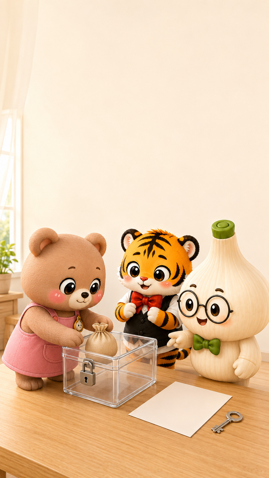 집 모형을 들고 집주인이 된 것처럼 착각하는 범이