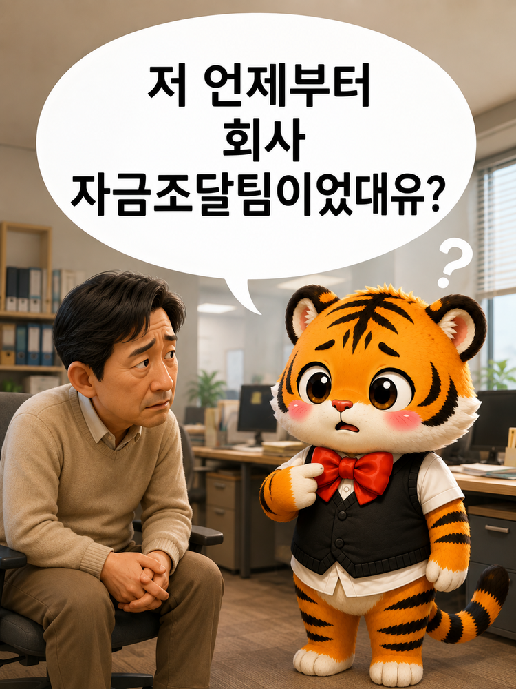 직원 월급에서 운영자금을 빌리면 되겠느냐고 묻는 범이와 난처한 사장