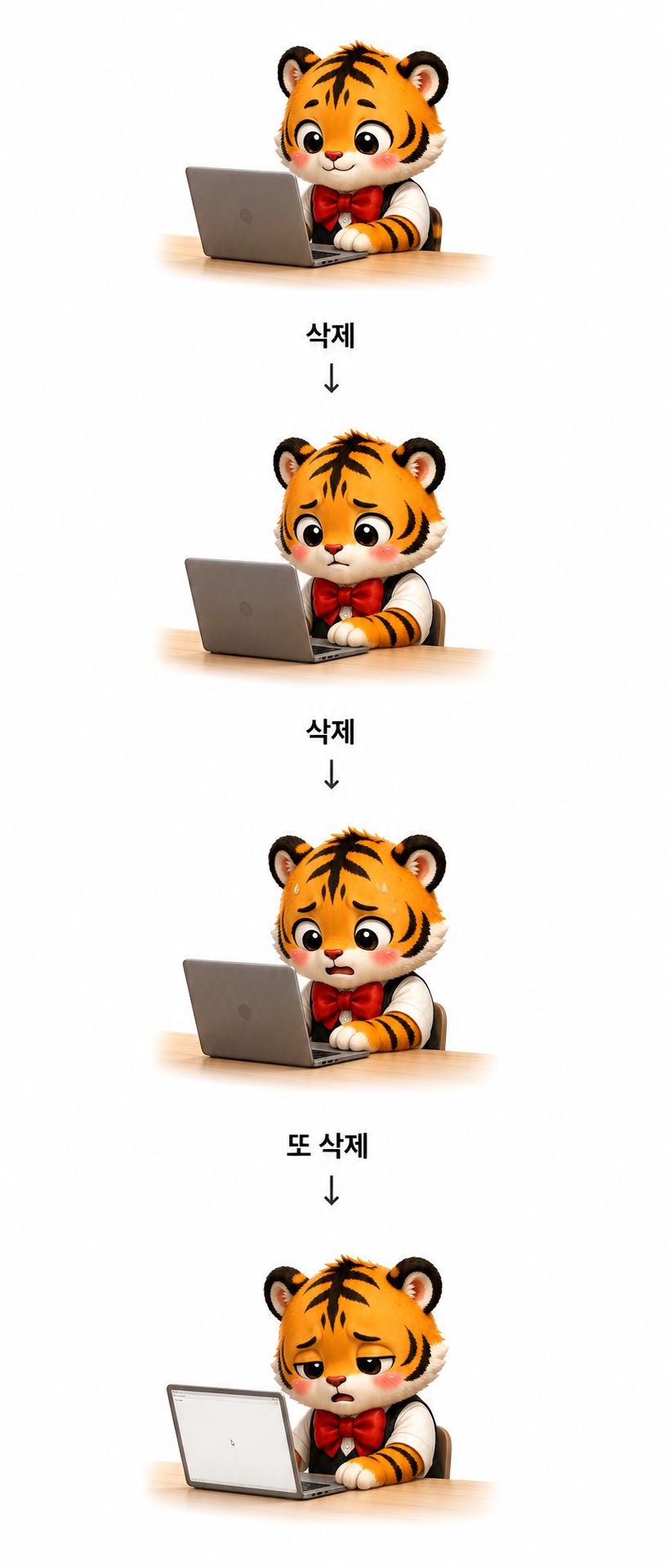 오늘도 좋은 하루 보내세요라는 글만 남은 장면