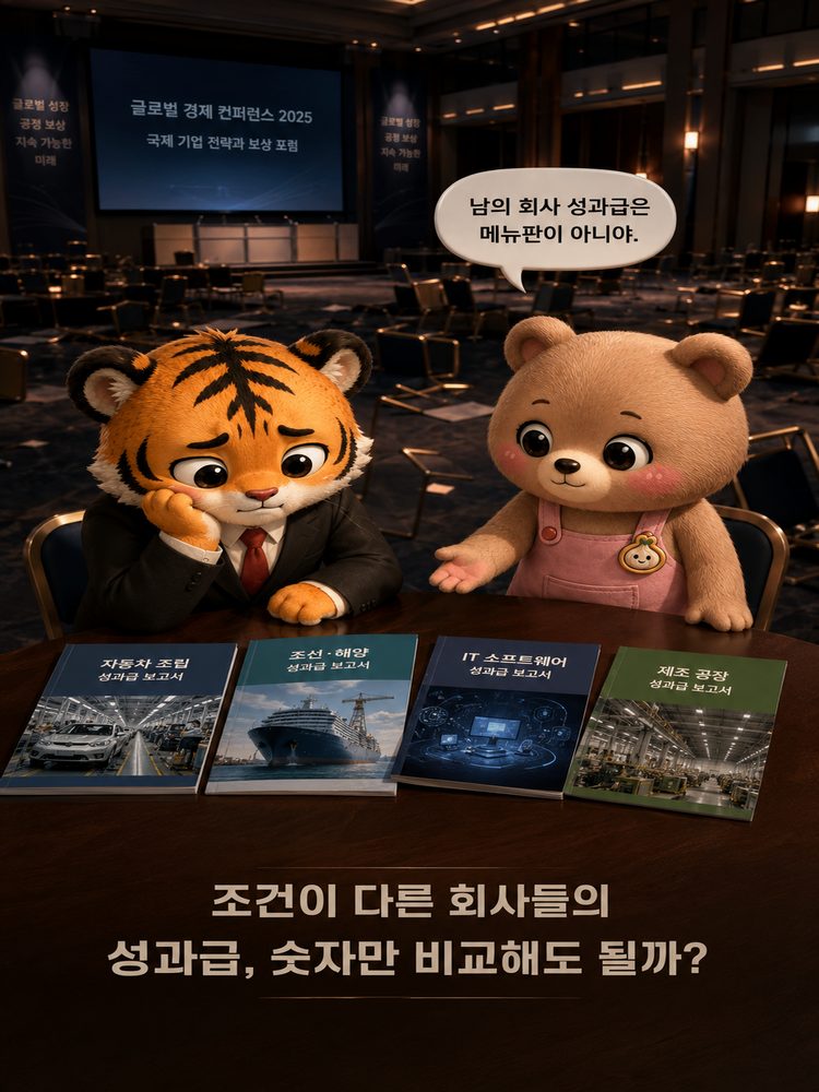 자동차 조선 바이오 통신 등 서로 다른 업종의 성과급 숫자