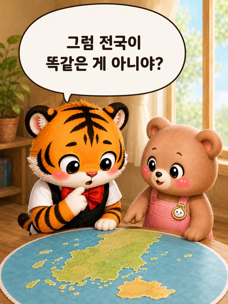 생활임금은 지자체마다 금액과 대상이 다를 수 있음을 설명하는 이미지