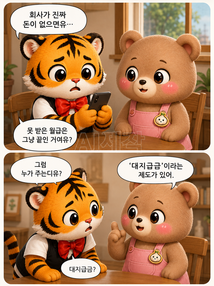 국가가 대지급금을 지급해도 사업주의 책임이 없어지는 것은 아니라고 설명하는 이미지