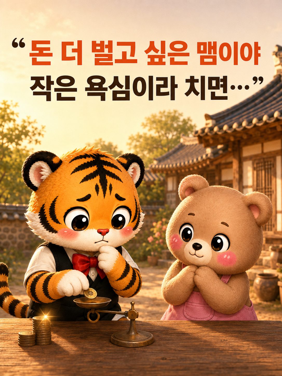 작은 욕심을 재는 범이