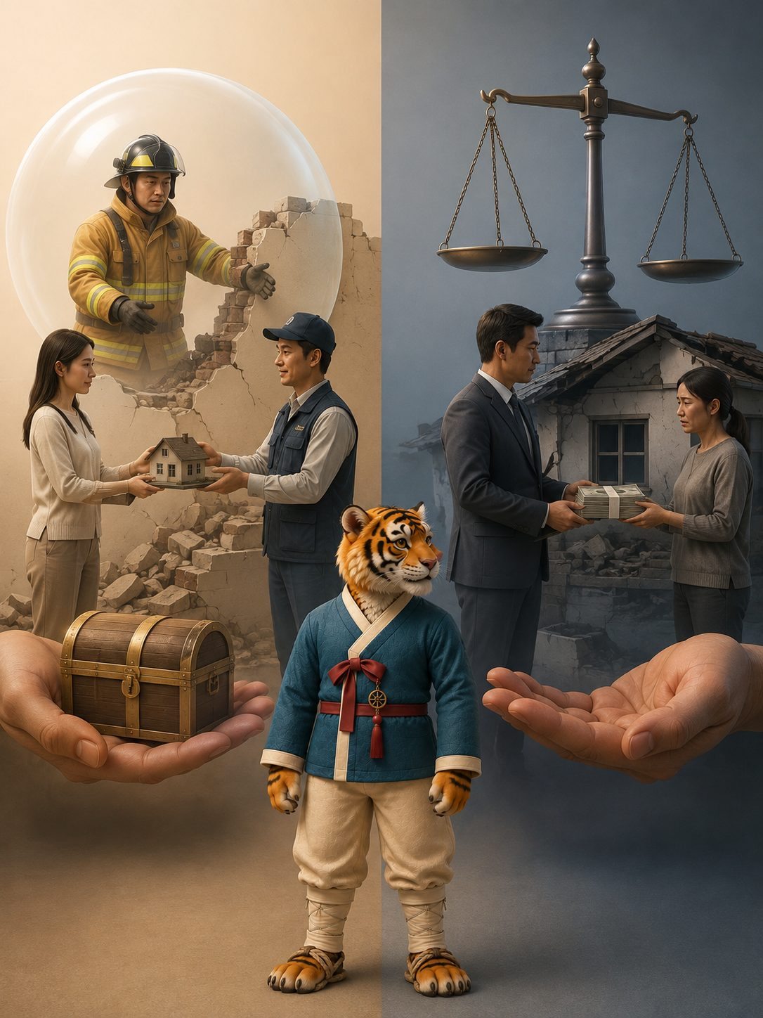 손실보상과 국가배상을 비교한 이미지