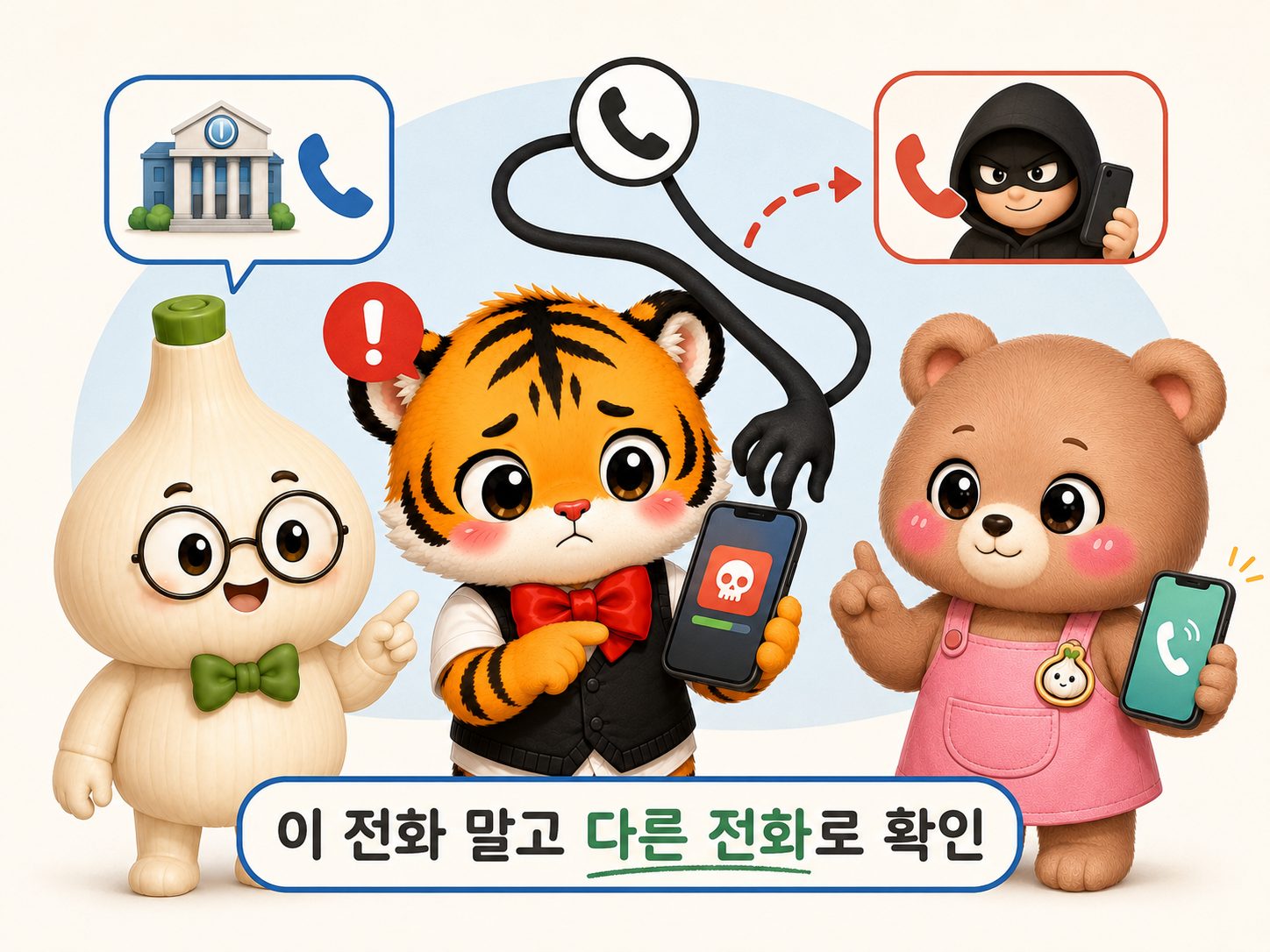 악성 앱이 전화 연결을 가로채는 보이스피싱 수법과 다른 전화기로 확인하는 방법