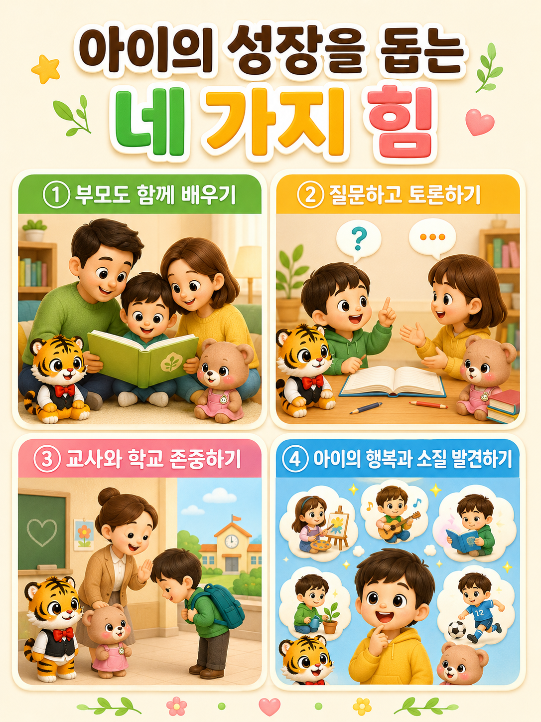 아이의 성장을 돕는 네 가지 힘