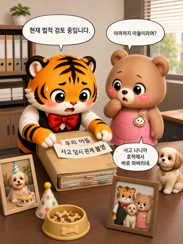 우리 아들에서 관계 불명으로