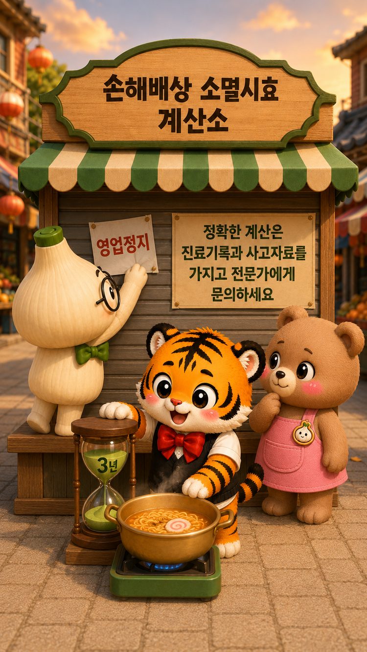 마르가 계산소를 영업정지하고 범이가 3년 모래시계로 라면을 끓이는 모습