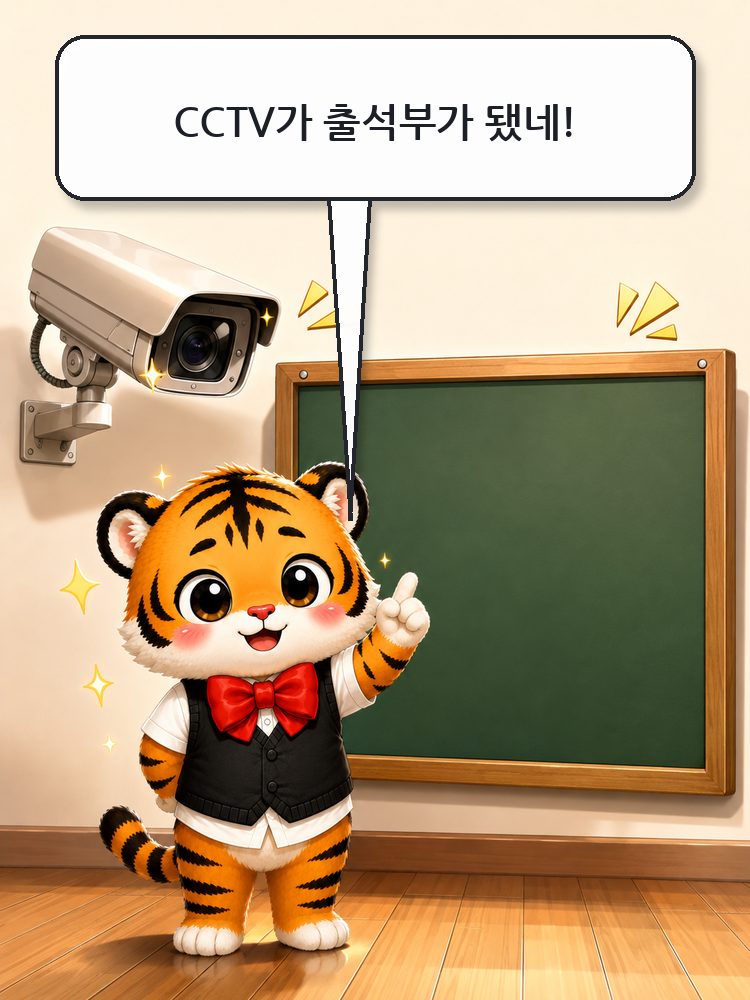 CCTV가 출석부가 됐다고 풍자하는 범이