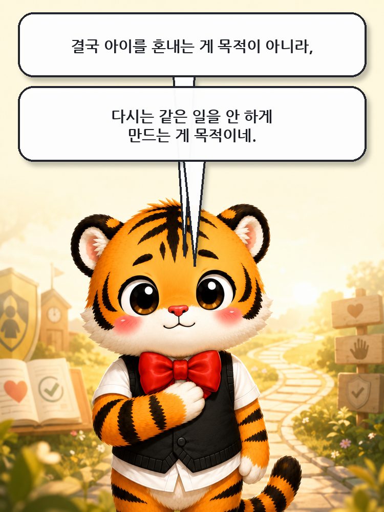 멈춤을 배우고 책임을 배우는 길을 보여주는 마지막 장면