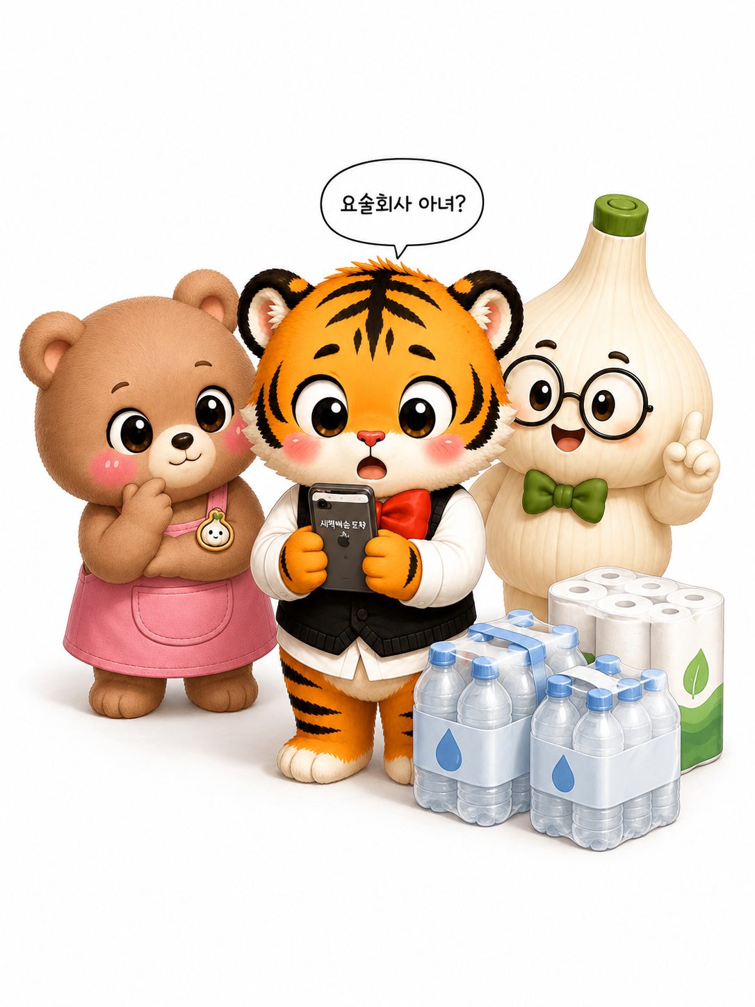 새벽배송에 놀란 범이와 웅녀, 마르