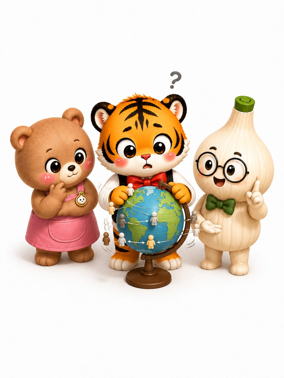 지구본을 돌리며 책임자를 찾는 범이