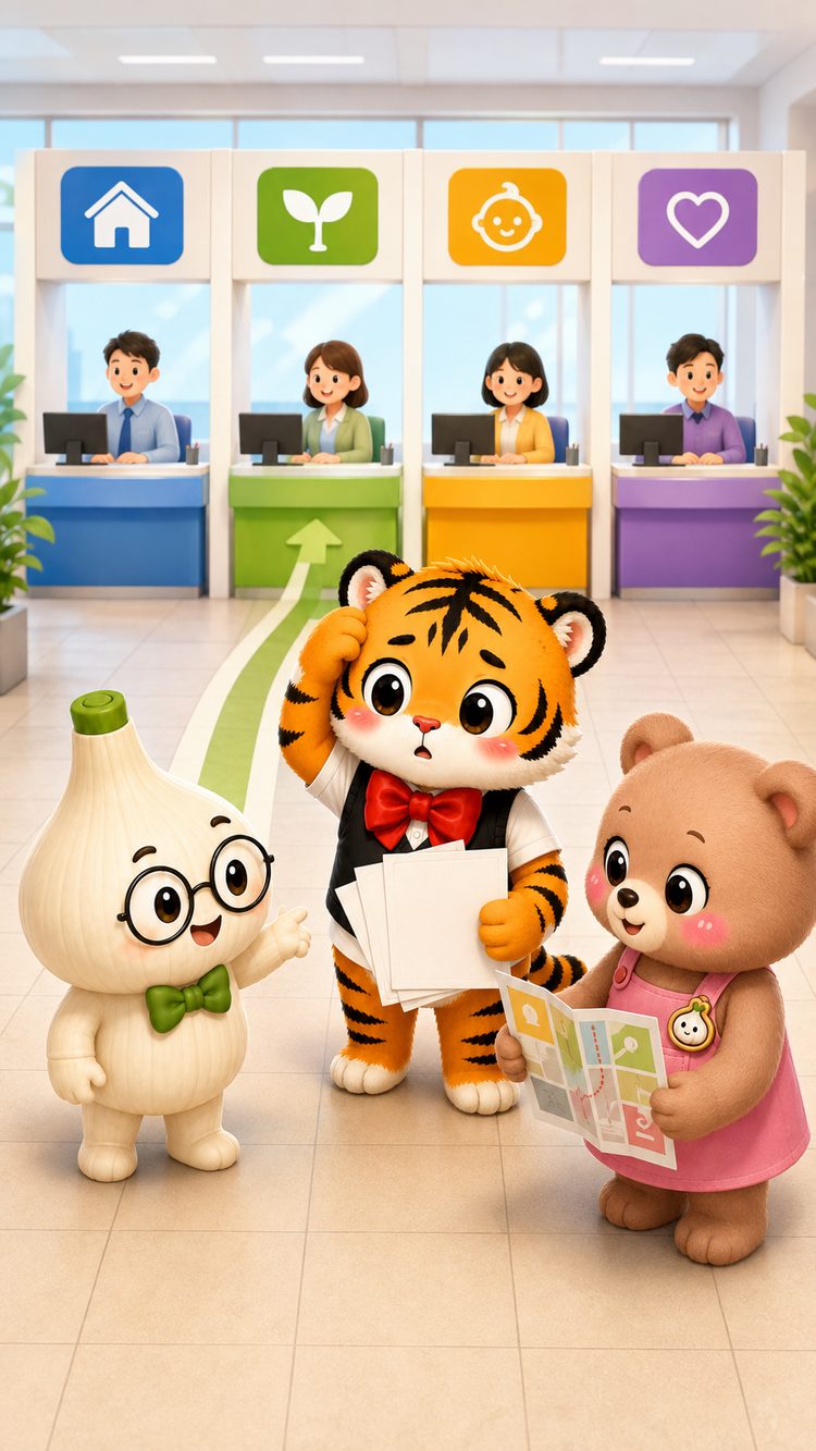 허가 인가 등록 신고 절차를 구분하는 장면
